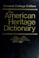 Cover of: The American Heritage dictionary