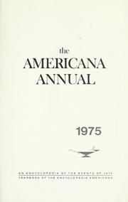 Cover of: The americana annual by 