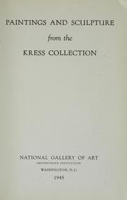 Cover of: Paintings and sculpture from the Kress Collection.