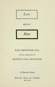 Cover of: Love against hate