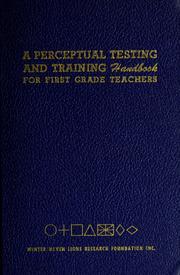 Cover of: Teacher's test manual: perceptual copy forms and incomplete copy forms