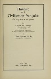 Cover of: Histoire de la civilisation française des origines à nos jours