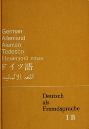 Cover of: Deutsch als Fremdsprache.