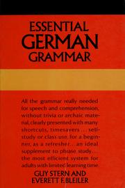 Cover of: Essential German grammar
