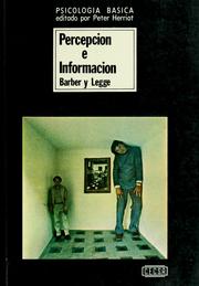 Cover of: Percepción e información by Paul J. Barber