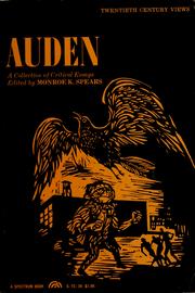 Cover of: Auden by edited by Monroe K. Spears
