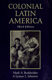 Cover of: Colonial Latin America by Mark A. Burkholder