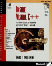 Cover of: Inside Visual C++: the standard reference for programming with Microsoft Visual C++ version 4