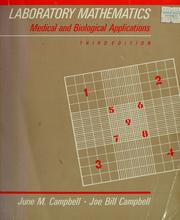 Cover of: Laboratory mathematics: medical and biological applications