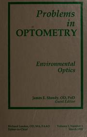 Cover of: Environmental optics by James E. Sheedy