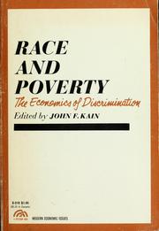 Cover of: Race and poverty: the economics of discrimination