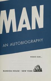Cover of: Man: an autobiography
