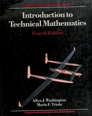 Cover of: Introduction to technical mathematics by Allyn J. Washington