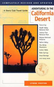 Cover of: Adventuring in the California desert by Lynne Foster