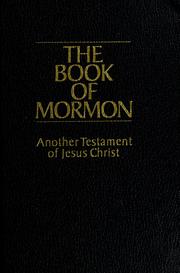 Cover of: Book of Mormon = by Joseph Smith, Jr.