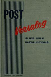 Cover of: Versalog slide rule instruction manual