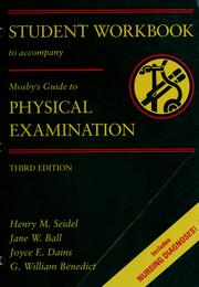 Cover of: Student workbook to accompany Mosby's guide to physical examination