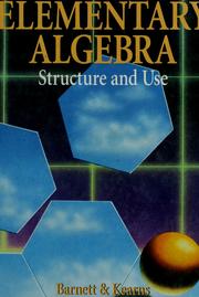 Cover of: Elementary algebra by Raymond A. Barnett
