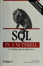 Cover of: SQL in a nutshell by Kevin E. Kline
