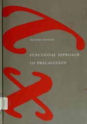 Cover of: Functional approach to precalculus