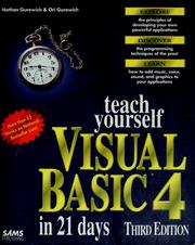 Cover of: Teach yourself Visual Basic 4 in 21 days by Nathan Gurewich
