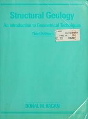 Cover of: Structural geology by Donal M. Ragan