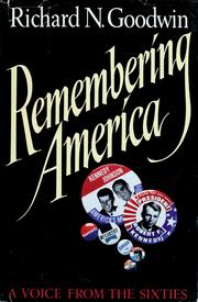 Cover of: Remembering America by Richard N. Goodwin