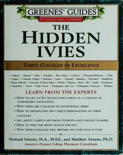 Cover of: The hidden ivies: thirty colleges of excellence