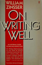 Cover of: On writing well by William Zinsser