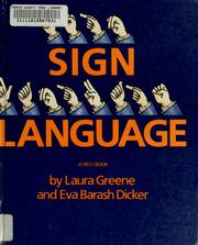 Cover of: Sign language