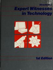 Cover of: Directory of expert witnesses in technology by Research Publications, inc, inc Research Publications