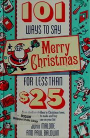 Cover of: 101 ways to say Merry Christmas for less than $25