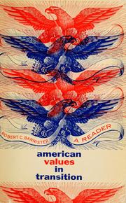 Cover of: American values in transition: a reader.