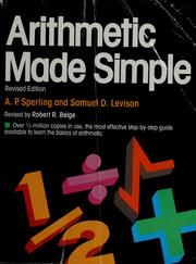 Cover of: Arithmetic made simple