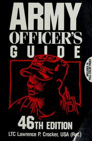 Cover of: Army Officer's Guide by Lawrence P. Crocker