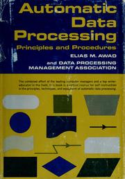 Cover of: Automatic data processing: principles and procedures