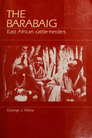 Cover of: The  Barabaig: East African Cattle-herders