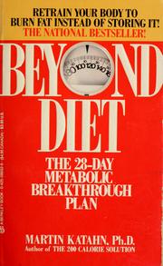 Cover of: Beyond diet: the 28-day metabolic breakthrough plan