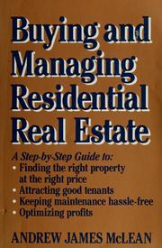 Cover of: Buying and managing residential real estate by Andrew James McLean