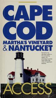 Cover of: Cape Cod, Martha's Vineyard & Nantucket (Access)