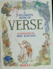 Cover of: A Children's book of verse