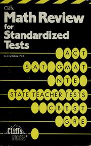 Cover of: Cliffs math review for standardized tests by Jerry Bobrow