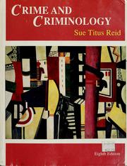 Cover of: Crime and criminology