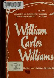 Cover of: William Carlos Williams. by John Malcolm Brinnin