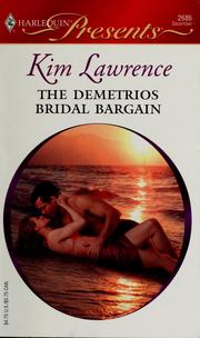 Cover of: The Demetrios Bridal Bargain (Harlequin Presents)