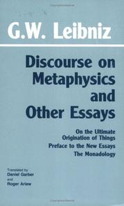 Cover of: Discourse on metaphysics and other essays