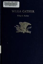 Cover of: Willa Cather by Philip L. Gerber