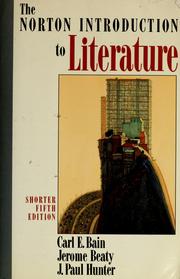 Cover of: The  Norton introduction to literature