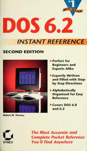 Cover of: DOS 6.2 instant reference