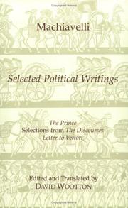 Selected political writings by Niccolò Machiavelli